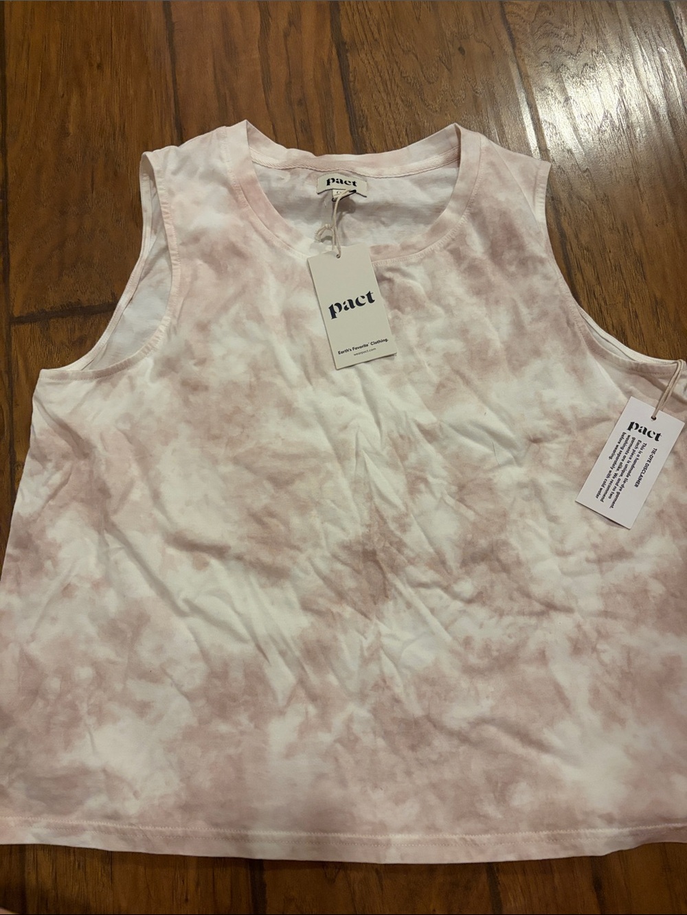 Pact Women's Light Pink Tie-Dye Sleeveless Tank